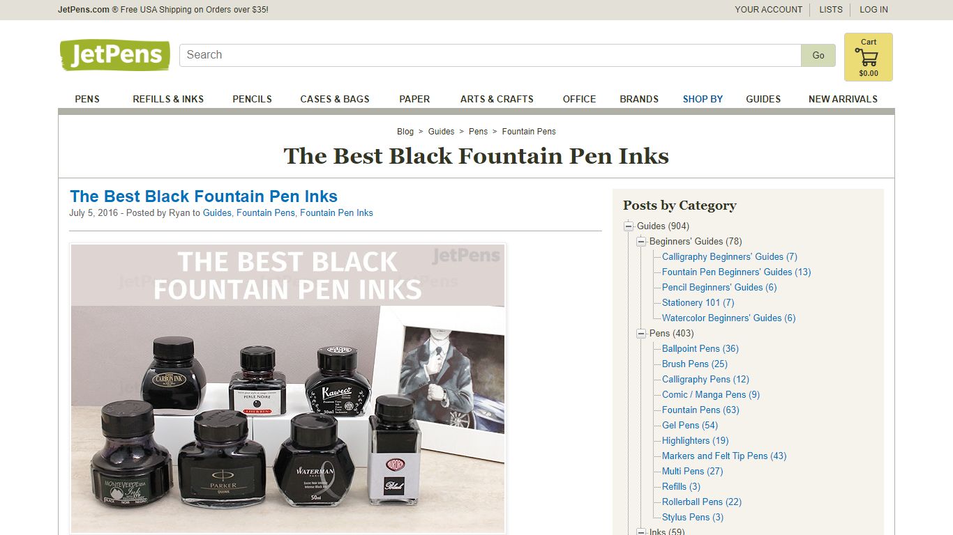 The Best Black Fountain Pen Inks | JetPens