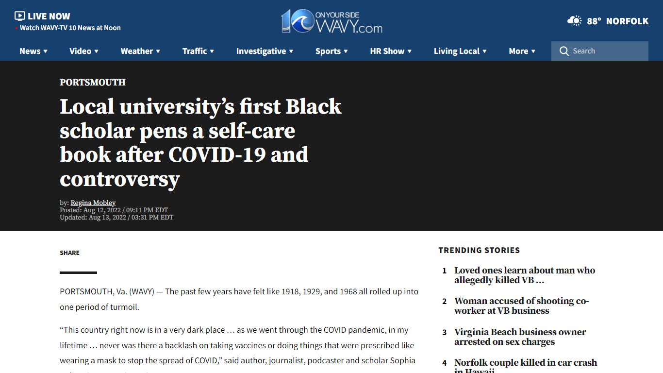 Local university’s first Black scholar pens a self-care book after ...