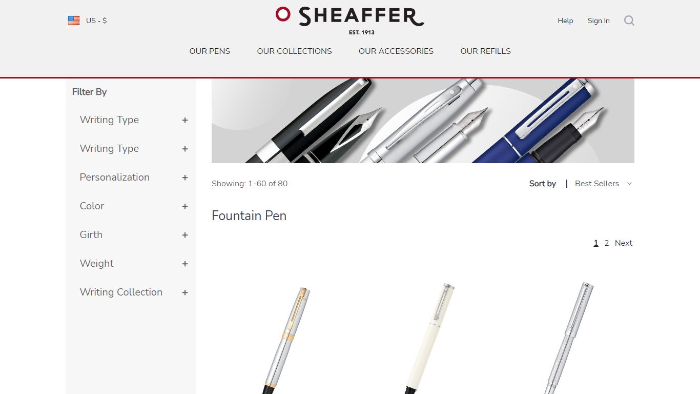 Fountain Pen - By Writing Type - Our Pens - Sheaffer